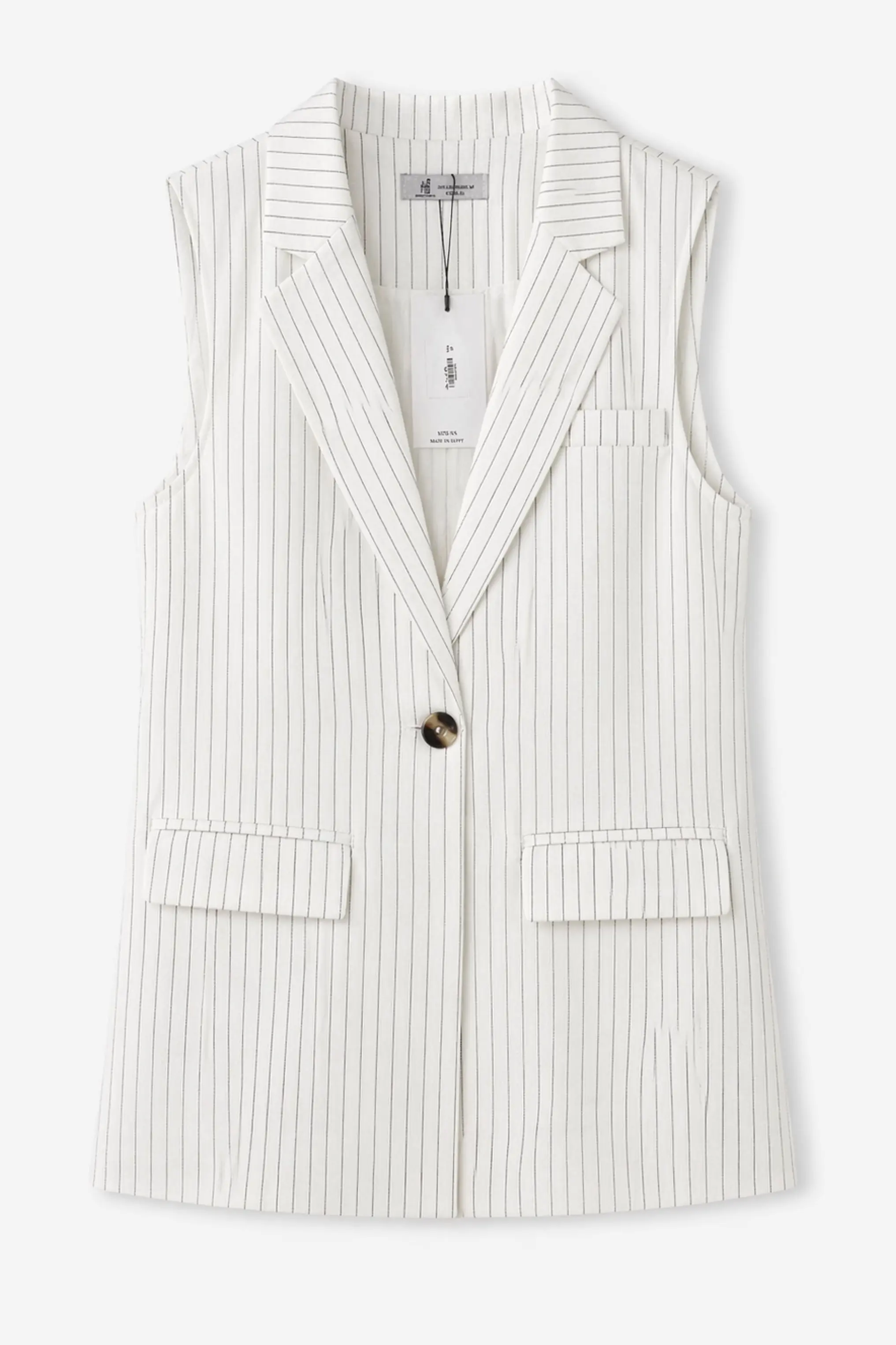 Pinstripe Linen Vest