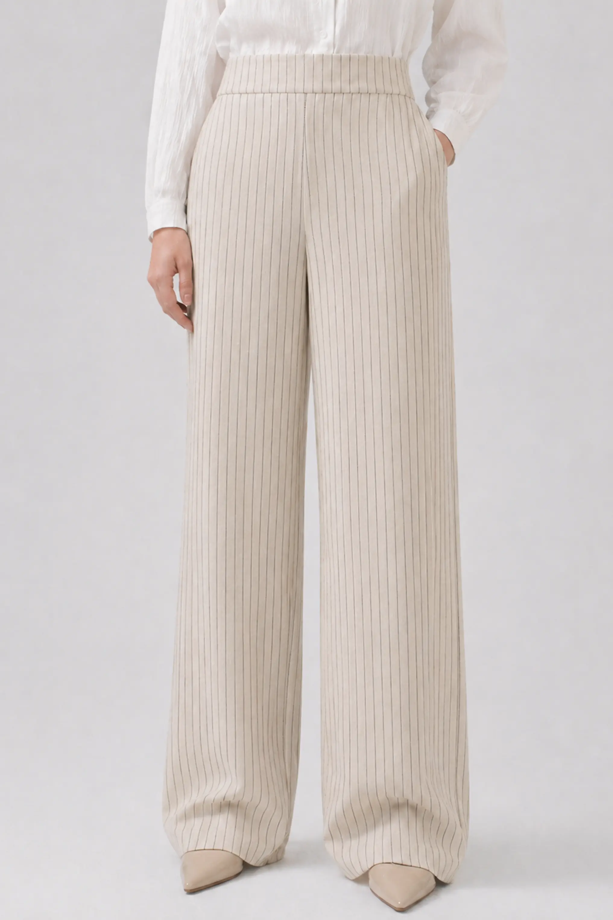 Pinstripe Linen Pants